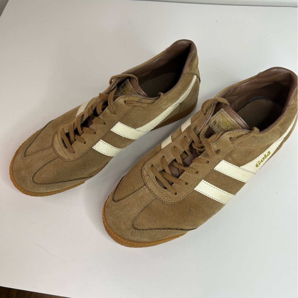 Brown Suede Gola Harrier's Shoes Men's Size 10 - Picture 11 of 15